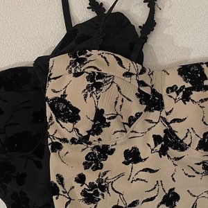 Summer Short Crop Top Camisole for Women, Unique Plush Design, Perfect for Petite Figures, Trendy and Distinctive Style