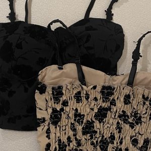 Summer Short Crop Top Camisole for Women, Unique Plush Design, Perfect for Petite Figures, Trendy and Distinctive Style