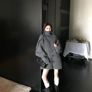 Sunset Harbor Knitted Cardigan Sweater for Women, Loose Shawl Style, Cozy Spring & Winter Layering, Casual Fashion Essential
