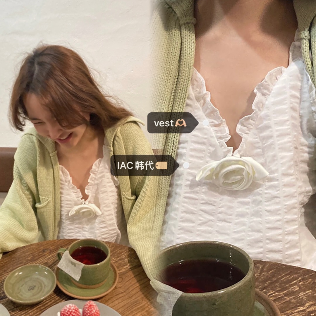Sweet Lotus Leaf Edge Camisole with Cute Ruffle Details - Y2K Korean Style Top for Effortless Summer Fashion