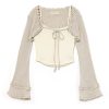 Sweet Pink Ruffled Knit Camisole Two-Piece Set - 25th Anniversary Spring/Summer Collection, Perfect for Y2K and Casual Spring Style