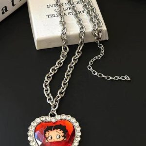 Sweetheart Cool Heart Necklace - Personalized Creative Collarbone Chain, Versatile Niche Design for Sweaters & Y2K Fashion Accessories