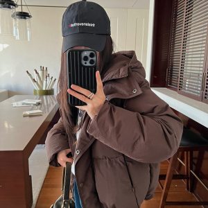Thick Hooded Asymmetrical Coat for Women - Casual Winter Cotton Jacket, Warm and Stylish Outerwear for Everyday Wear