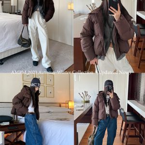 Thick Hooded Asymmetrical Coat for Women - Casual Winter Cotton Jacket, Warm and Stylish Outerwear for Everyday Wear