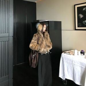 Three-Dimensional Wide-Leg Hip-Enhancing Casual Pants - Fashion Pioneer 380G Suit for Trendy 90s Y2K Style