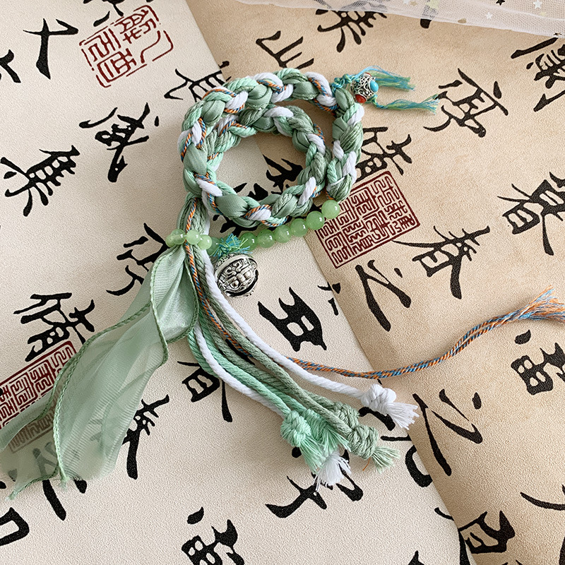 Tibetan Style Soul Collision Bracelet with Chinese Weaving - Trendy Little Red Book Design for Unique Personal Style
