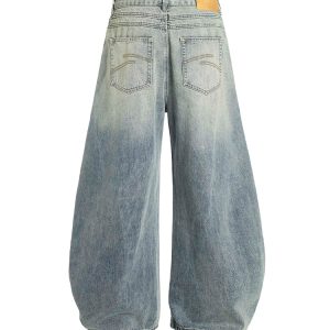 Trendy American Retro Distressed Denim Jeans - Summer Curved Knife Pants for Women, Thin & Fashionable, 90s Y2K Inspired Style