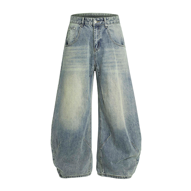 Trendy American Retro Distressed Denim Jeans - Summer Curved Knife Pants for Women, Thin & Fashionable, 90s Y2K Inspired Style