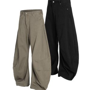 Trendy Curved Blade Pants for Women - 2025 Style American Casual Fashion - Chic Machete Design