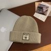 Trendy Knitted Wool Hat for Women - Versatile Warm Autumn Winter Accessory for Big Heads, Flattering Fit, Cozy Cold Weather Wear