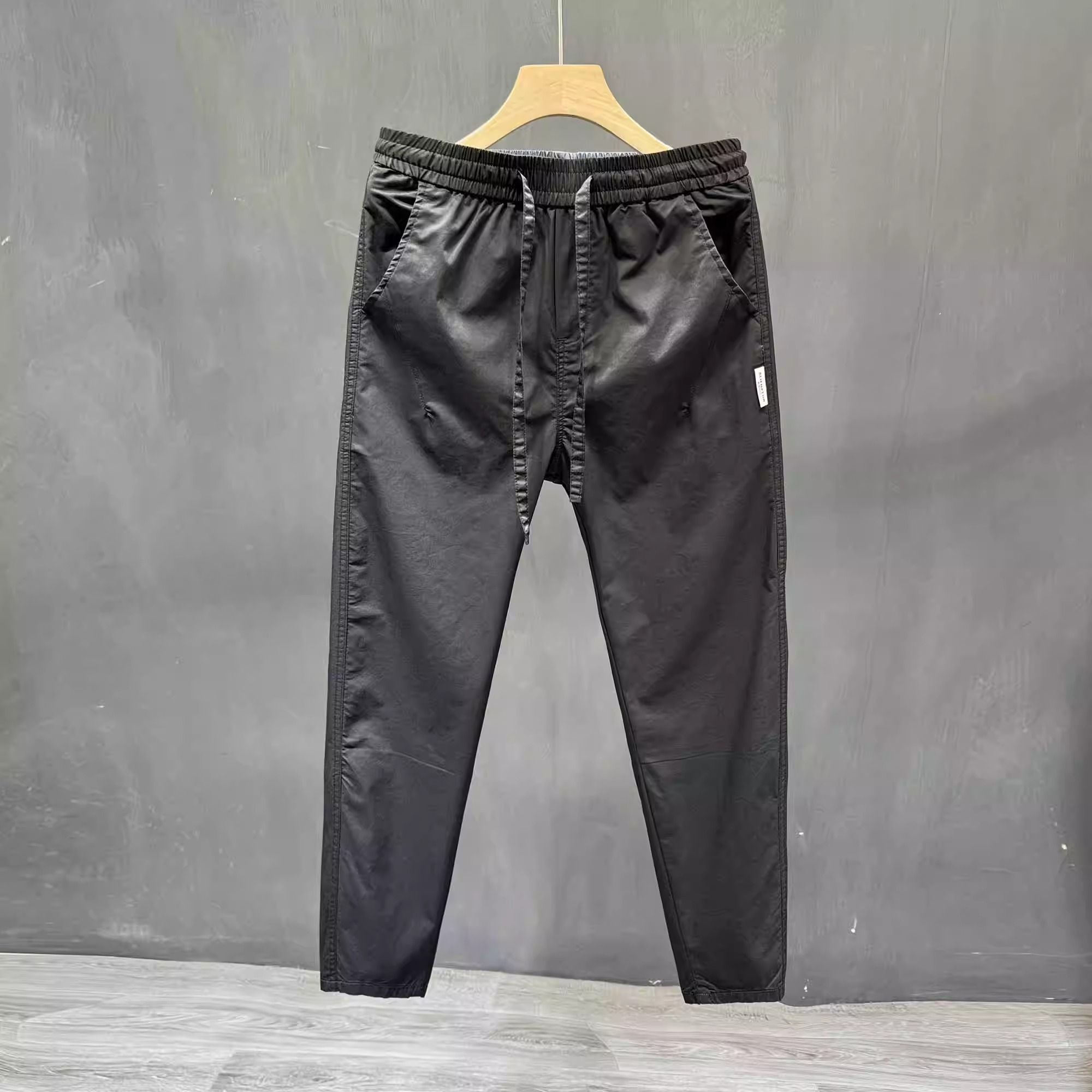 Trendy Korean Style Slim-Fit Nine-Point Pants for Men - Casual Summer Straight-Leg Fashion Trousers