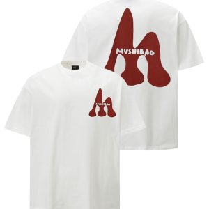 Trendy Short Sleeve T-Shirt for Men - 2025 Summer American Hip-Hop Street Style Cool Couple Tee