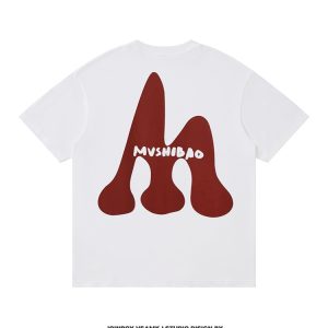 Trendy Short Sleeve T-Shirt for Men - 2025 Summer American Hip-Hop Street Style Cool Couple Tee