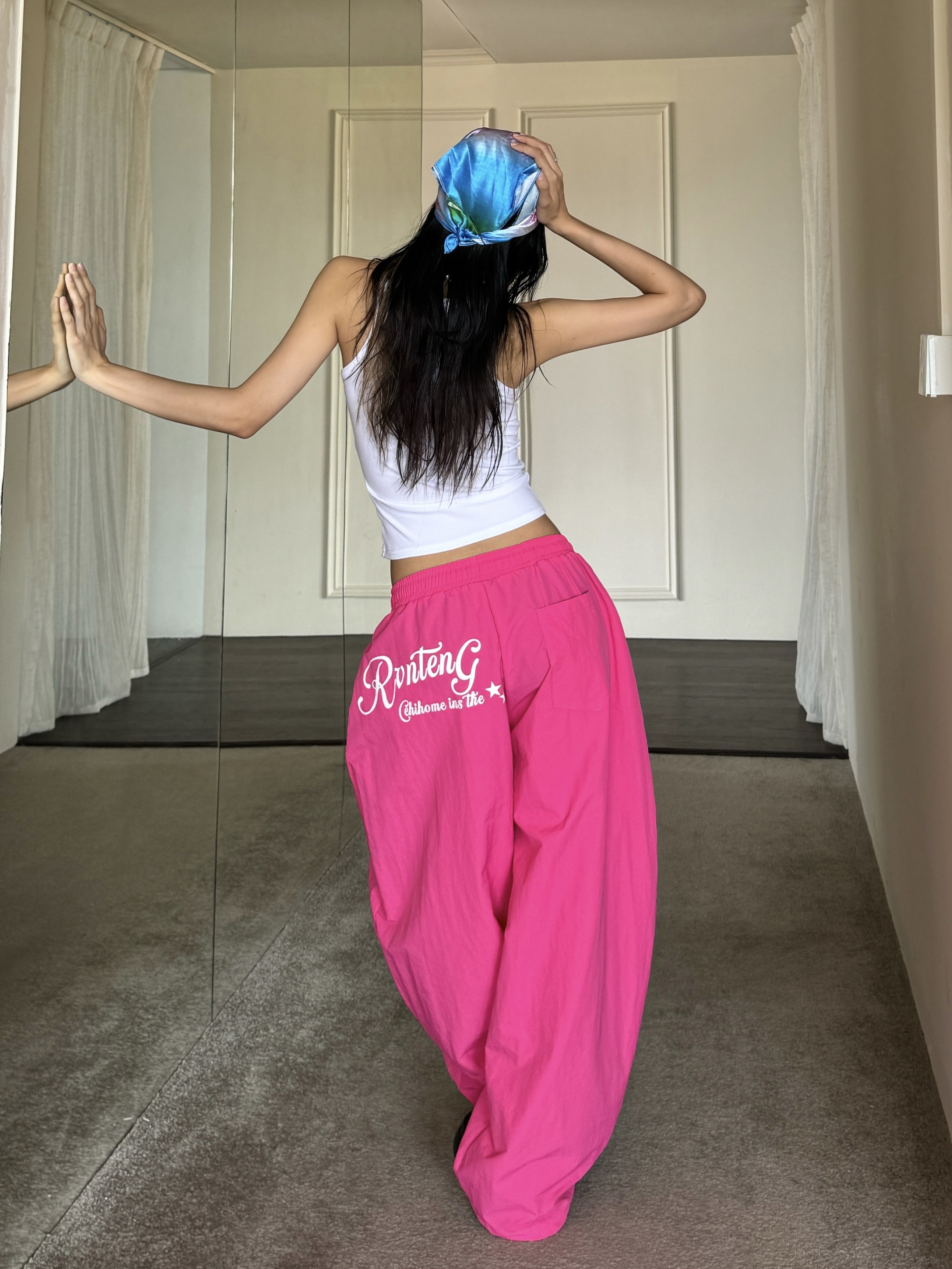 Trendy Summer Wide-Leg Tapered Pants for Hot Girls - Casual Quick-Dry Curved Knife Design for Street Dance Style