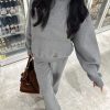 Two-Color Boyfriend Style Pullover Sweatshirt in High-Quality Air Cotton Fabric - Loose Fit Casual Top for Effortless Style