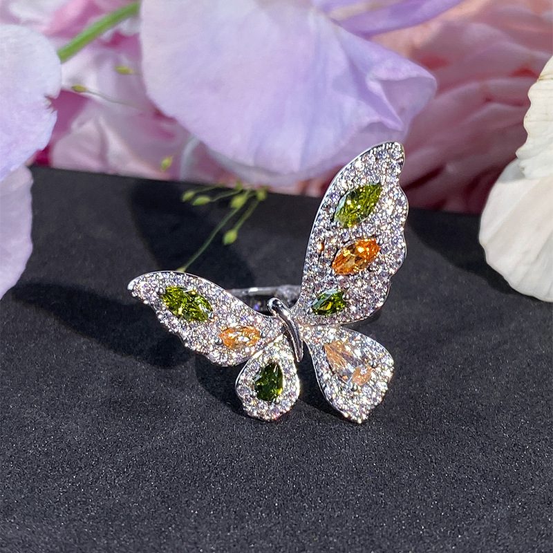 Two-Color Butterfly Ring for Women - Minimalist Open Finger Design, 2025 New High-End Exquisite Jewelry