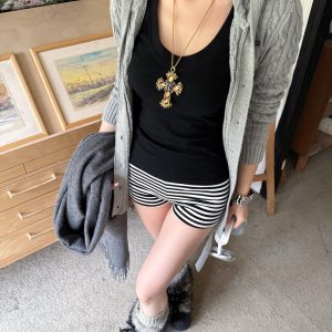 Two-Color Horn Button Twisted Sweater Coat - Quaint Cute Style for Y2K Fashion Lovers
