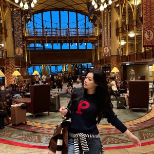 Two-Color Retro Letter Sweater - Slimming Straight Shoulder Fit for Magical World Vibes - Trendy Y2K Style