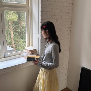 Two-Piece Lace-Up Top with Fitted Long Sleeve T-Shirt - Trendy Y2K Style Layered Look