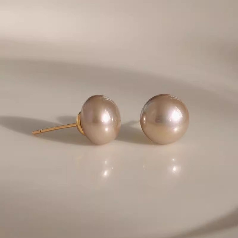 Unique Romantic Pearl Stud Earrings for Women - Elegant Shi Family Design, Chic Ear Accessories