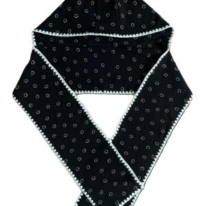 Unique Smiley Face Print Hooded Scarf - Cute Knitted Lace Neck Gaiter for Autumn Winter Fashion