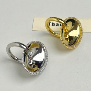 Unique Sparkling Oval Fountain Water Wave Ring - 2024 Light Luxury High-End Design