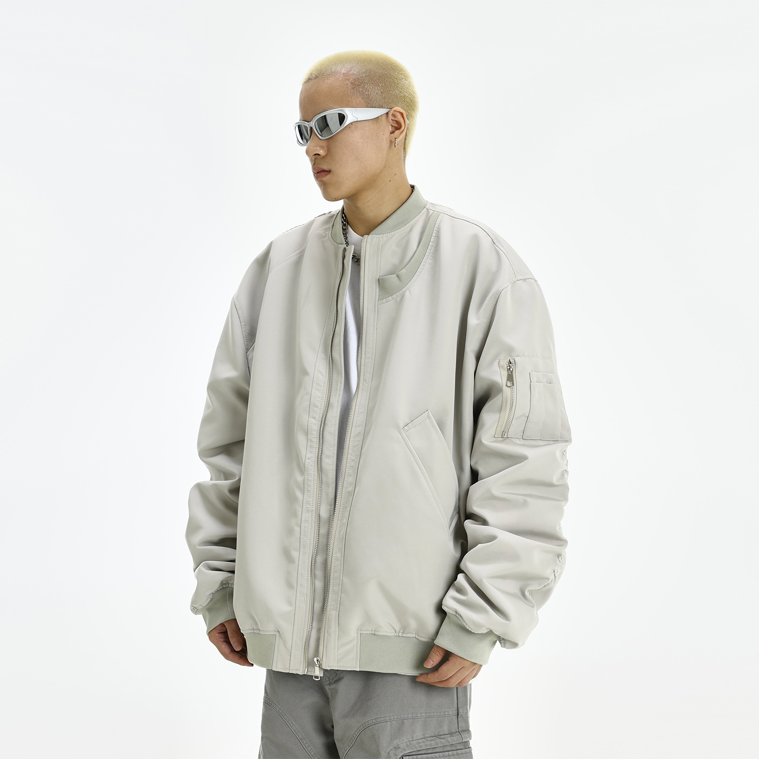 Unisex American Retro Workwear Flight Jacket - Trendy Baseball Style for Autumn and Winter, High Street Fashion