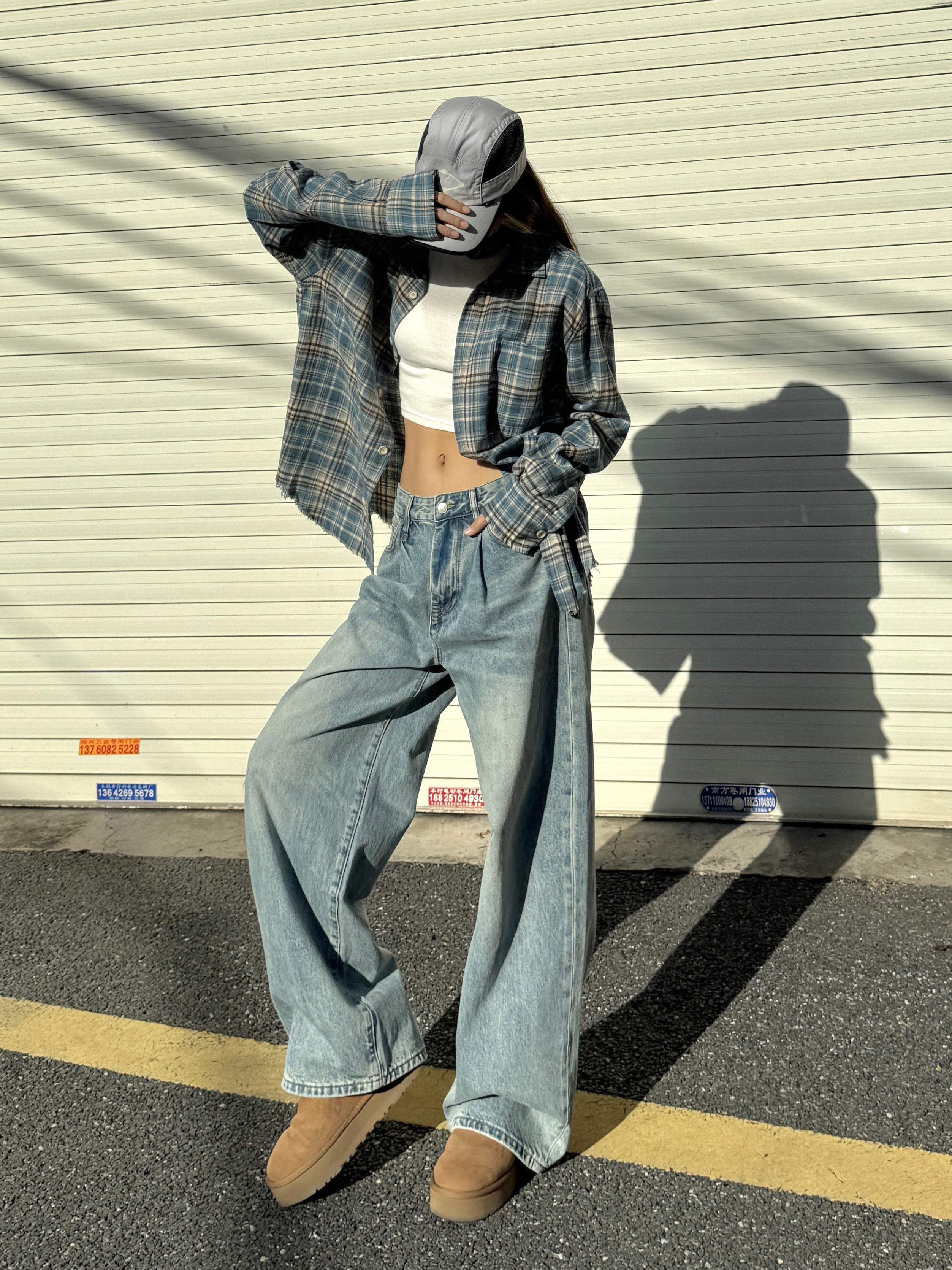 Unisex Loose Fit Plaid Shirt in American Retro Street Style - Casual and Trendy for 90s and Y2K Fashion Lovers