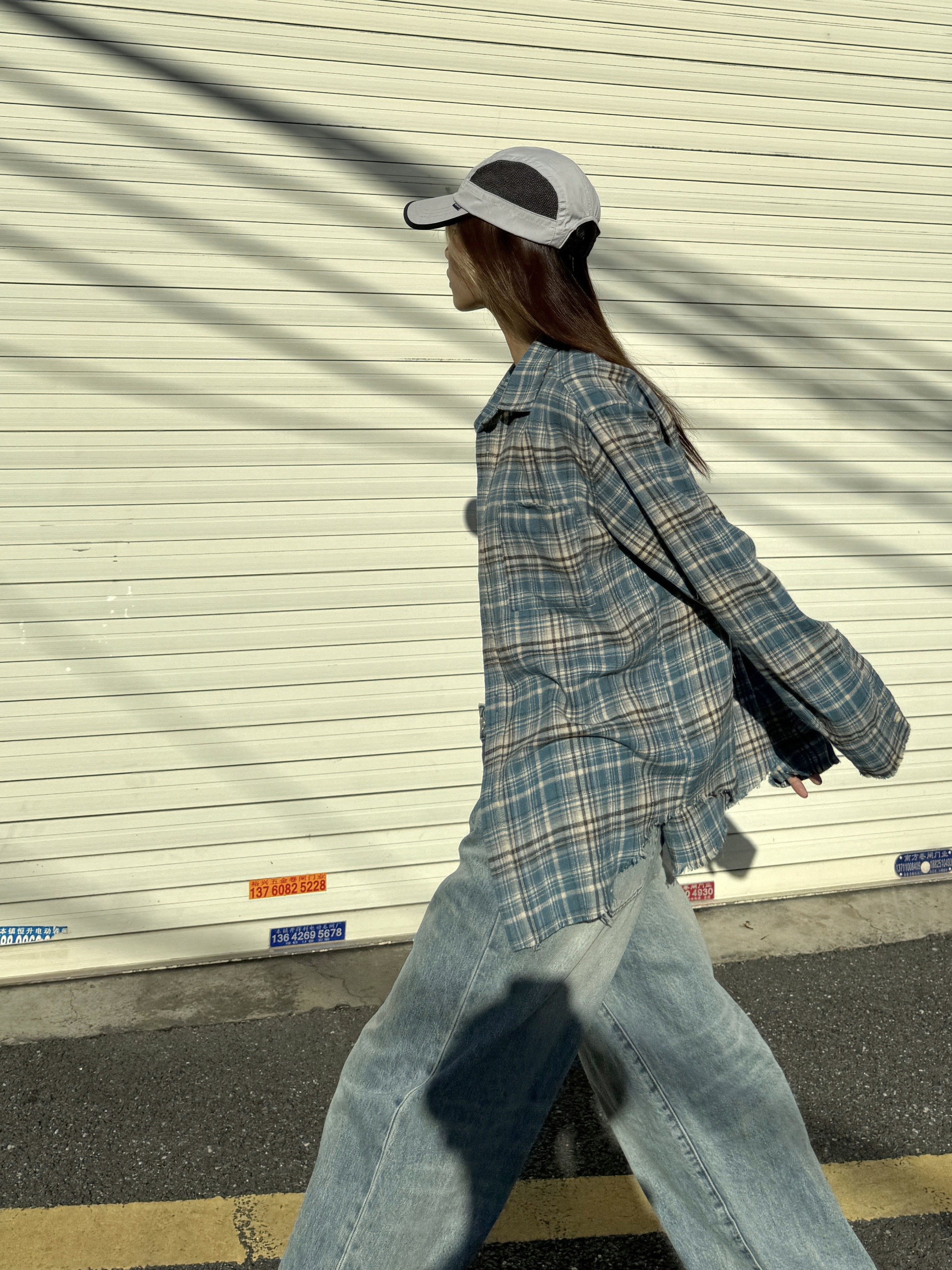 Unisex Loose Fit Plaid Shirt in American Retro Street Style - Casual and Trendy for 90s and Y2K Fashion Lovers