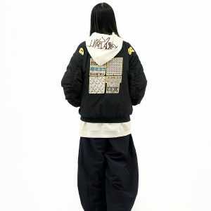 Unisex Retro Ethnic Patch Embroidery Flight Jacket - Thickened Cotton Winter Coat