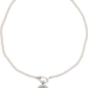 Universal Buckle Crystal Pearl Necklace for Women - Xiaomi Bead Design Clavicle Chain, Elegant Statement Jewelry, Fashion Accessory