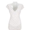 V-Neck Bow Tie Dress with Exposed Waist - Korean Style Dongdaemun Inspired Swimwear Dress for Summer Fashion