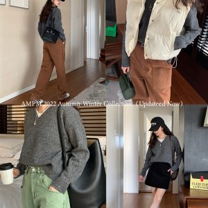 V-Neck Wool Sweater for Women, Spring Loose Slimming Top, High-End Versatile Knitwear, Stylish Casual Layering Piece