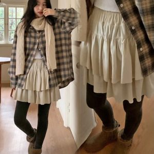 Velvet Mini Skirt - Ballet Girl Winter Limited Edition, Korean Style, Chic Fashion for a Stylish Look