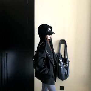 Versatile Asymmetrical Zipper Hooded Cardigan Sweatshirt with Lapel - Trendy Weekend Style for Casual Outfits