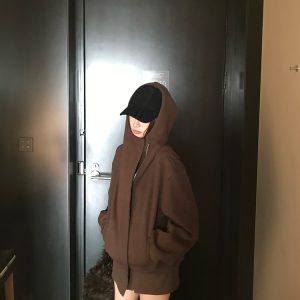 Versatile Asymmetrical Zipper Hooded Cardigan Sweatshirt with Lapel - Trendy Weekend Style for Casual Outfits
