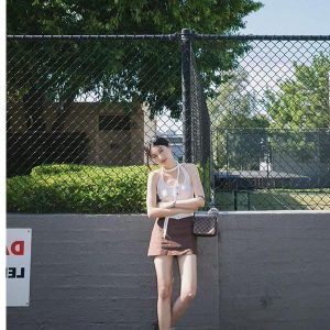 Versatile Knitted Halter Top for Women - Basic Camisole Inner/Outer Wear - Chic and Stylish Thigh-Length Design