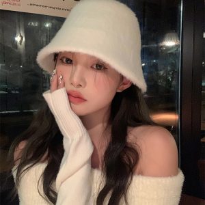 Versatile Mink Fur Bucket Hat for Women - 2023 Autumn/Winter Face-Shaping Fisherman Style