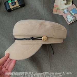 Versatile Octagonal Beret Hat for Women - 2024 Flat-Top Painter Newsboy Cap for Autumn and Winter Fashion