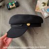 Versatile Octagonal Beret Hat for Women - 2024 Flat-Top Painter Newsboy Cap for Autumn and Winter Fashion