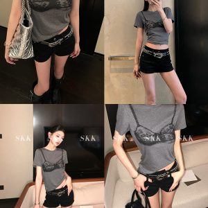 Versatile Silver Studded Narrow Decorative Belt - Y2K Inspired Fashion Accessory for Stylish Outfits