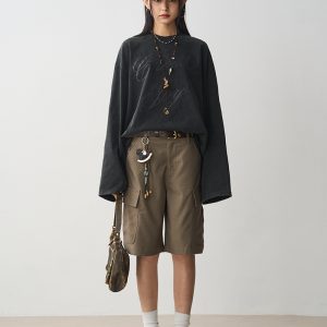 Versatile Women's Cargo Pants - Loose Straight Mid-Length Shorts with Large Pockets, Trendy Summer Style for Effortless Fashion