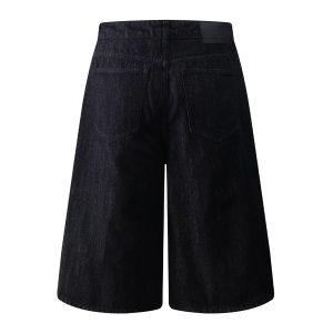 Vintage American Button Fly Raw Denim Shorts for Summer - Cleanfit High Street Style 7/10 Pants