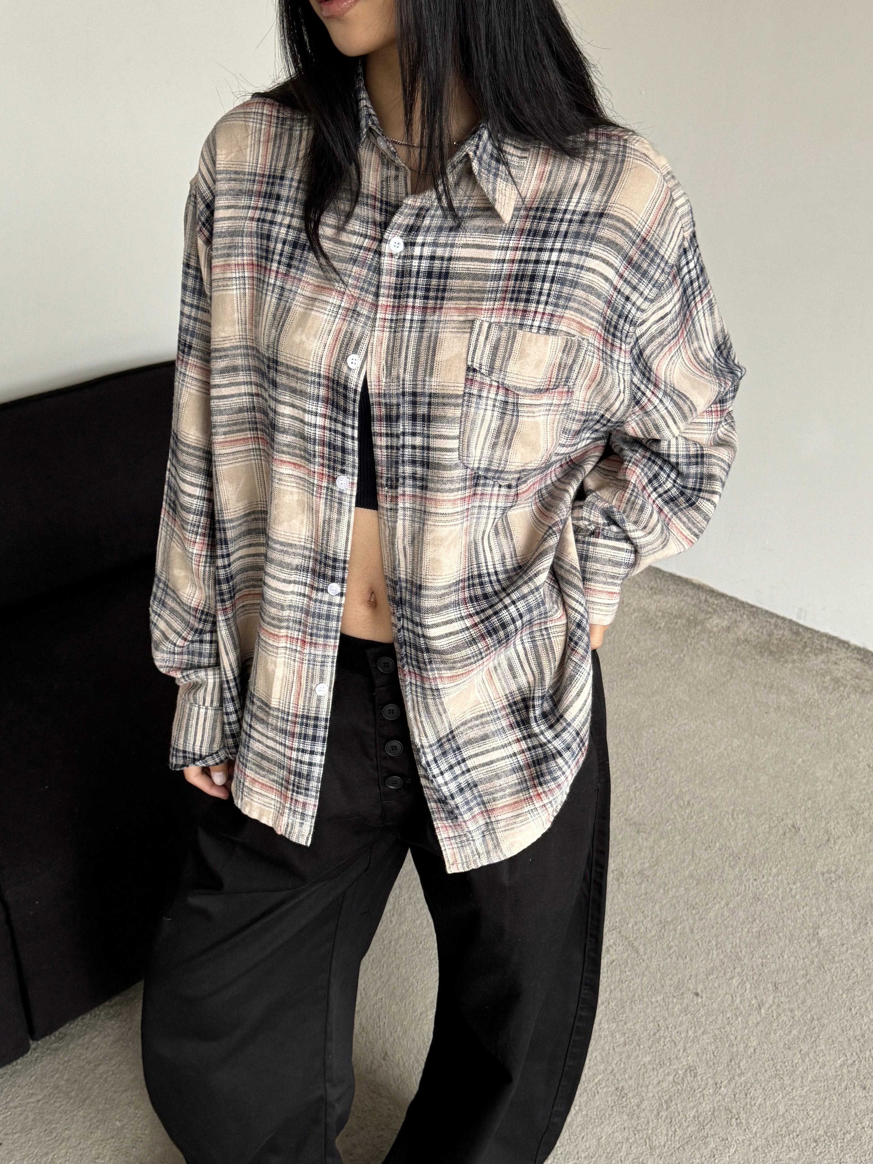 Vintage American Plaid Shirt - Unisex Loose Fit, Retro Style for Men and Women, Casual Everyday Wear