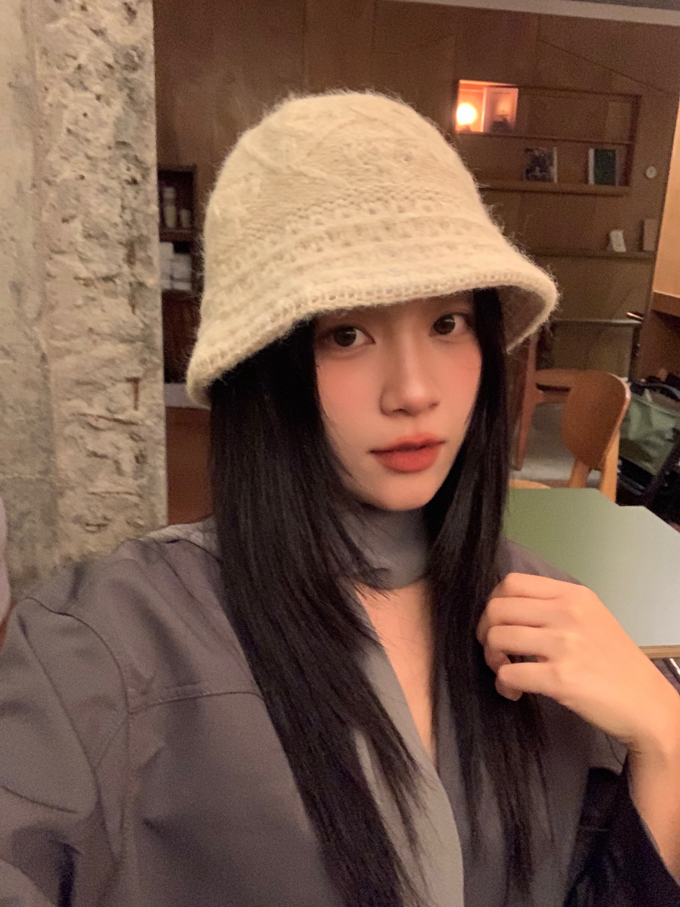 Vintage Artistic Crochet Fisherman Hat for Women - Face-Covering Bucket Hat, Warm Autumn-Winter Accessory, Flattering Design