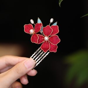 Vintage Autumn Hair Accessories Set - Ancient Style Hairpins, Qipao Hair Ornaments, Bun Accessories, Hanfu Inspired Design