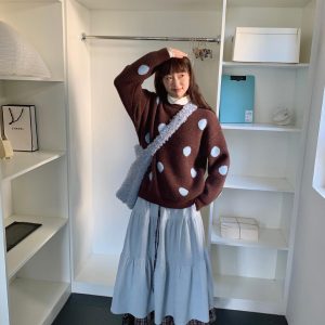 Vintage Autumn Winter Double-Layer Corduroy Midi Skirt - Heavy-Duty Slim-Fit Cake Skirt for Gallery Girl Style