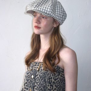 Vintage Black and White Checkered Beret for Women, Casual Newsboy Hat, British Painter Style, Trendy Fashion Accessory