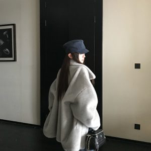 Vintage Faux Mink Fur Women's Winter Coat with Retro Lapel | Warm Plush Outerwear for Y2K and Korean Style Fashion