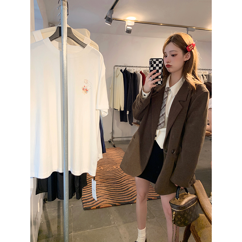 Vintage High-End Corduroy Blazer for Women - Loose-Fitting Autumn Winter Suit Jacket - French Style Fashion